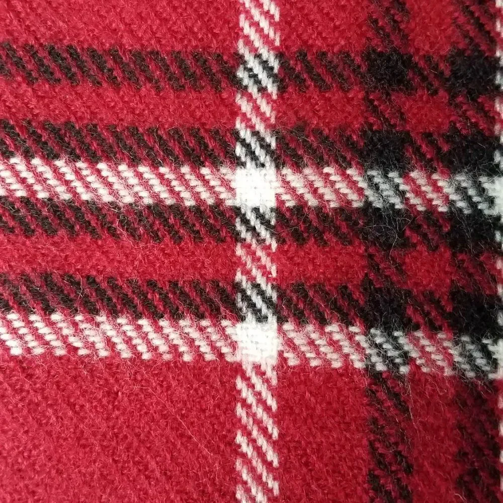 Red White Black Plaid Infinity Scarf 18